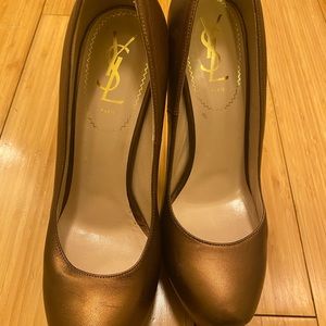 Yves saint Laurent copper heels